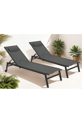 2 chaises longues inclinables Faro