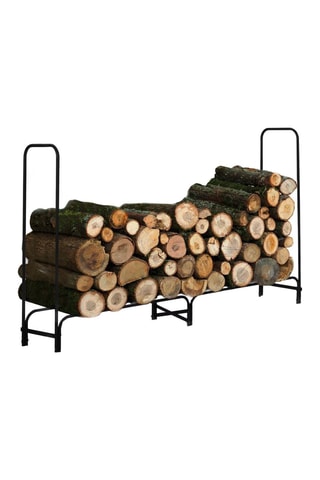 Serre-bûches sur pieds avec housse - 200 x 34 x 115 cm