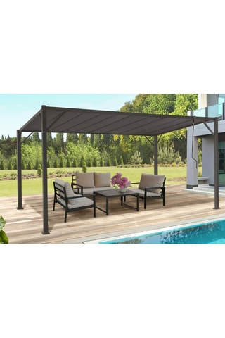 Pergola Venice toit lames orientables 3x4m gris