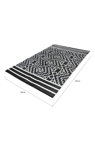 Tapis extérieur rectangulaire Inca - Noir - 160 x 240 cm