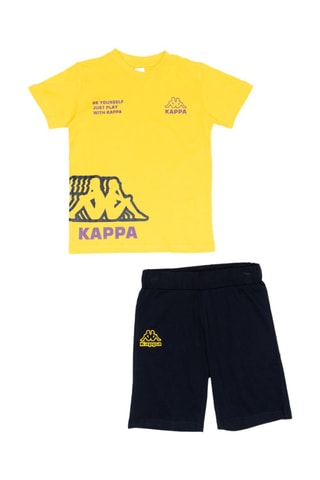 Camiseta - Negro, amarillo y violeta