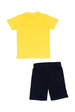 Camiseta - Negro, amarillo y violeta