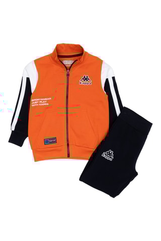 Conjunto de chaqueta y pantalón de chándal  - Negro y naranja