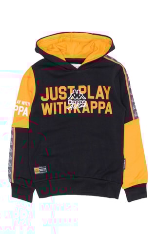 Conjunto de sudadera con capucha y pantalón de chándal  - Negro y naranja