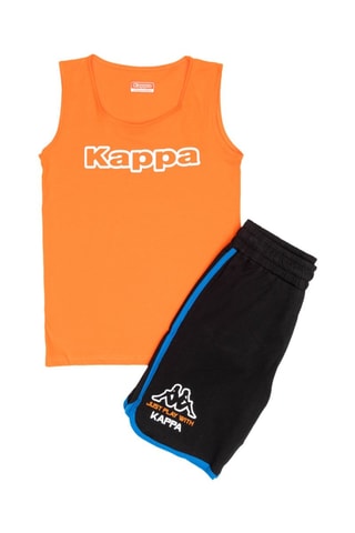 Camiseta de tirantes y short  - Blanco, negro y amarillo