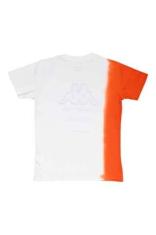 Camiseta - Blanco, negro y naranja
