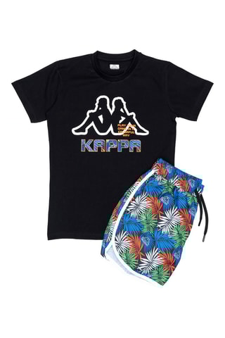 Camiseta - Blanco, negro y naranja