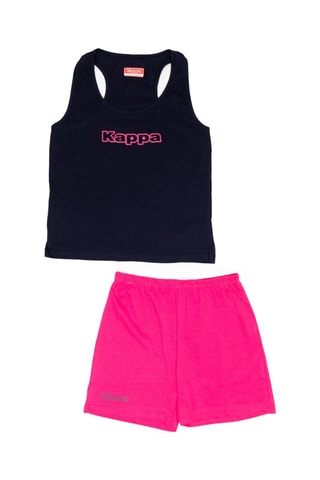 Camiseta de tirantes y short  - Azul y rosa