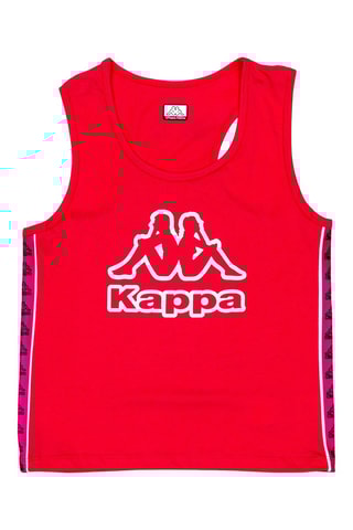 Camiseta de tirantes y short  - Blanco, negro y rojo