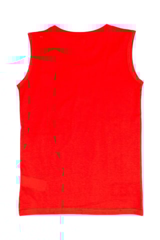 Camiseta de tirantes y short  - Blanco, negro y rojo