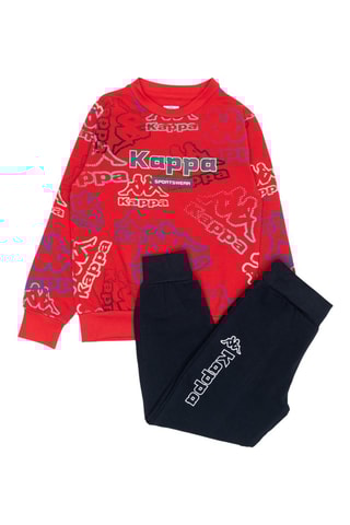 Sudadera y pantalón  - Blanco, negro y rojo