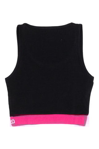 Camiseta de tirantes  - Negro y rosa