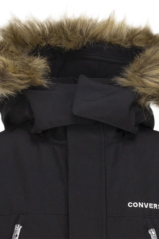 Piumino con cappuccio   - Nero