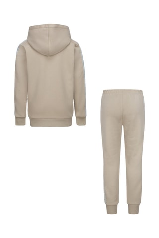 Felpa con cappuccio e pantaloni - Beige e blu