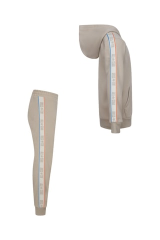 Felpa con cappuccio e pantaloni - Beige e blu