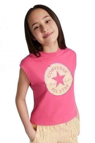 T-shirt   - Rosa e beige