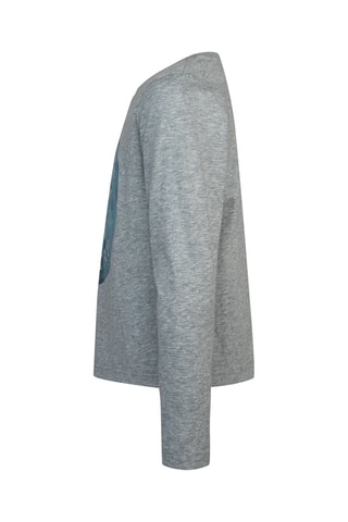 T-shirt e scrunchie   - Blu e grigio