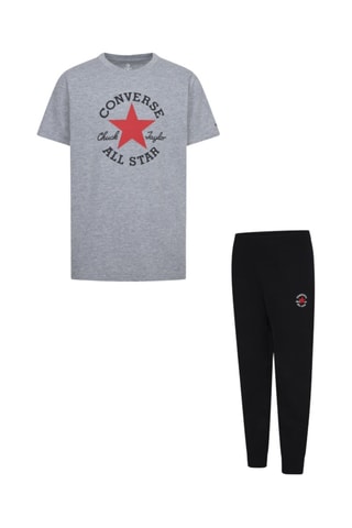 T-shirt e pantaloni sportivi   - Nero