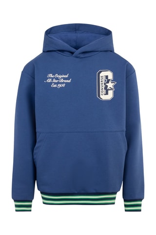 Felpa con cappuccio   - Blu e bianco