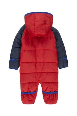 Tutina imbottita con cappuccio - Rosso e blu