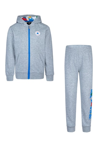 Felpa con cappuccio e pantaloni sportivi  - Blu e grigio