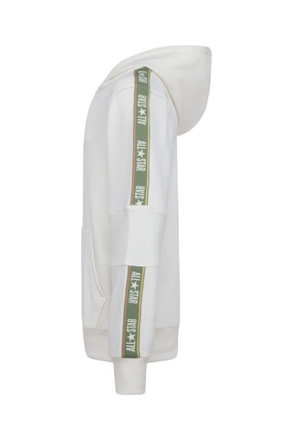 Felpa con cappuccio   - Bianco e verde