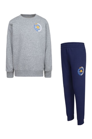 Felpa e pantaloni sportivi - Blu e grigio