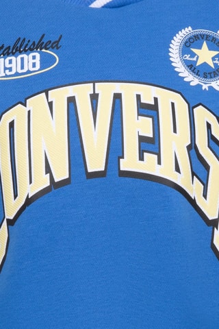 Felpa in cotone bio   - Bianco e blu