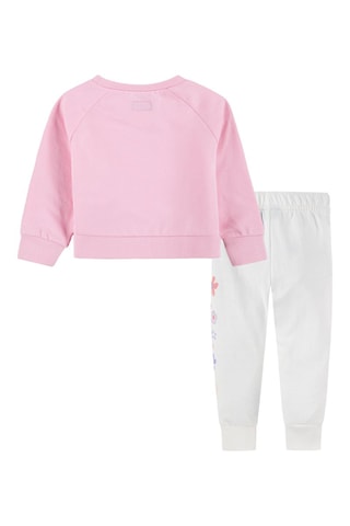 Felpa e pantaloni sportivi   - Bianco, viola e rosa