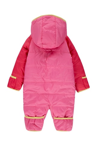 Tutina imbottita con cappuccio - Rosa, bianco e rosso