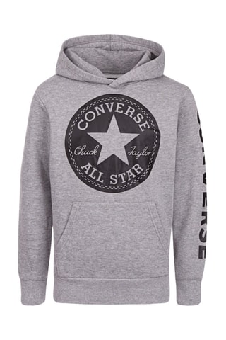 Felpa in pile con cappuccio   - Grigio