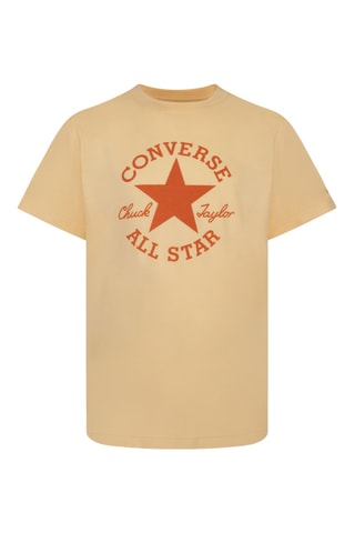 T-shirt in cotone bio  - Beige e arancione