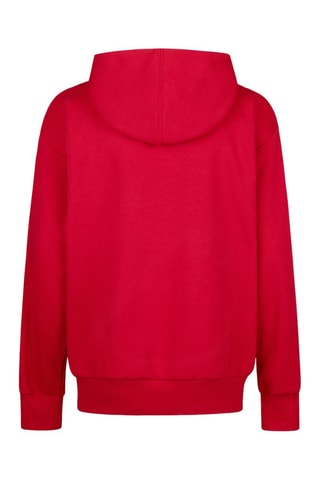 Felpa con cappuccio in cotone bio  - Bianco e rosso