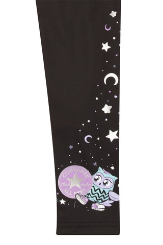 Felpa e leggings - Nero, viola e rosa