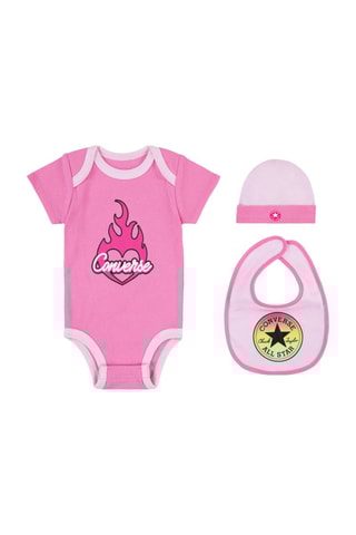 Set 3 pezzi   - Bianco e rosa