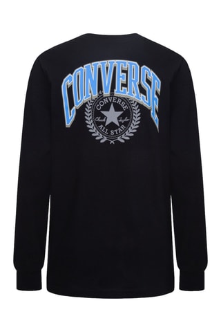 T-shirt in cotone bio   - Nero e blu