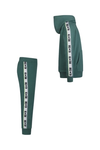 Felpa con cappuccio e pantaloni  - Nero, verde e grigio