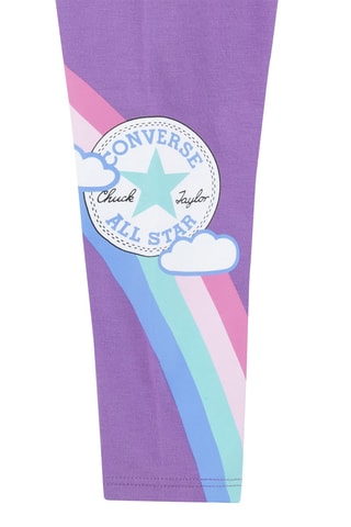 Felpa con cappuccio e leggings - Blu, rosa e grigio