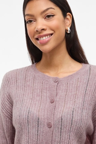 Wollen en Alpacawollen Vest - Paars - Vila