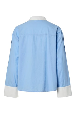 Biologisch Katoenen Blouse - Hemelsblauw - Yas