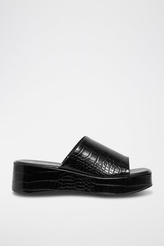 Mules com cunha - Preto - Monki