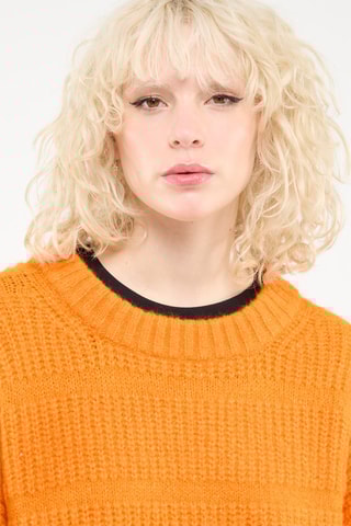 Camisola de lã e mohair Laranja