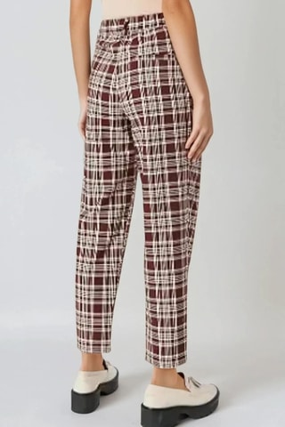 Calças 7/8 cintura alta - Castanho - Monki