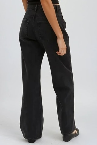 Calças de ganga wide legs - Preto - Monki