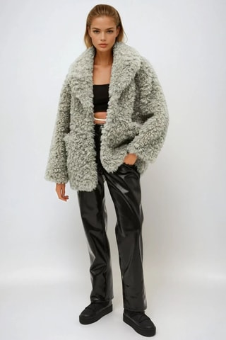 Sobretudo - Cinzento-claro - Monki