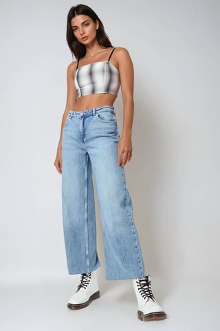 Crop top - Cinzento - Weekday