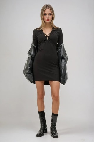 Vestido justo - Preto - Weekday