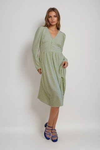 Vestido midi - Verde claro - Monki