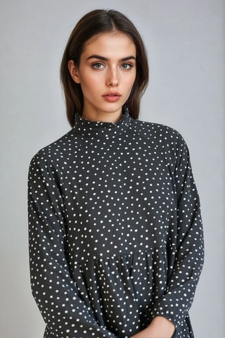 Vestido trapézio - Preto - Monki