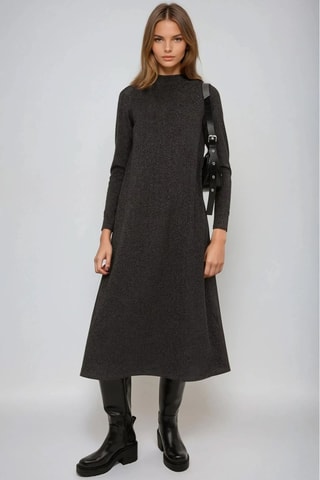 Vestido midi - Cinzento escuro - Monki